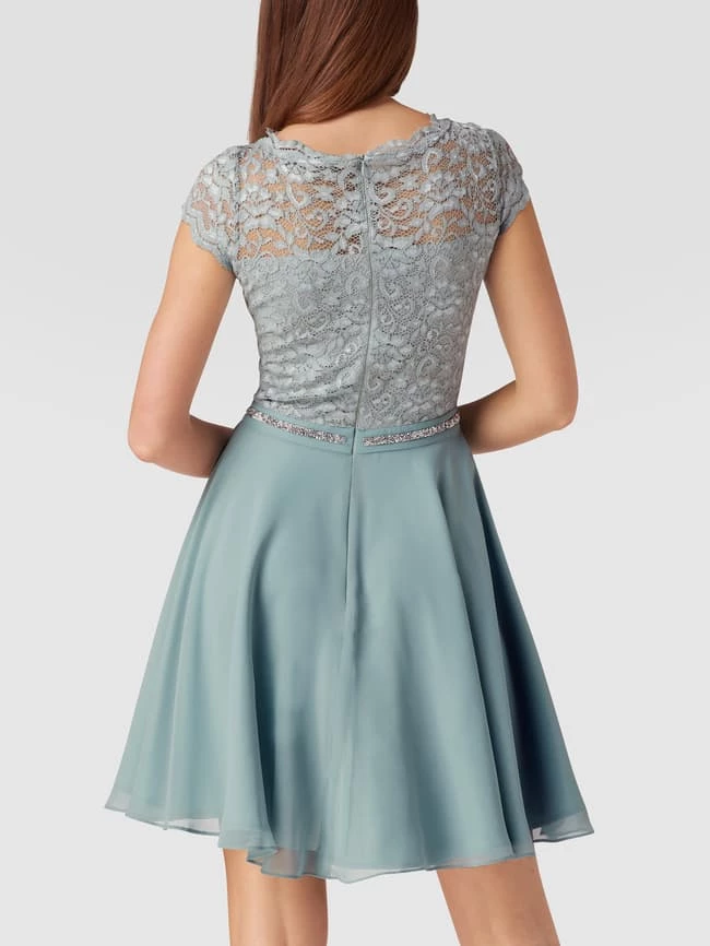 Schlussverkauf 😉 Swing Cocktailkleid Mit Taillenpasse - Mint ✔️ – Bild 5
