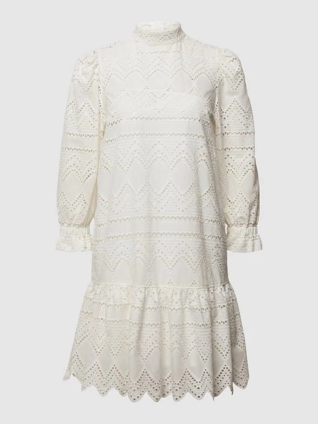 Großhandel 🌟 HUGO Minikleid Mit Lochstickerei - Ecru 😉 – Bild 2