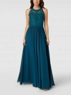 Bester Verkauf 🤩 Mascara Abendkleid Mit Strasssteinen - Petrol 🥰