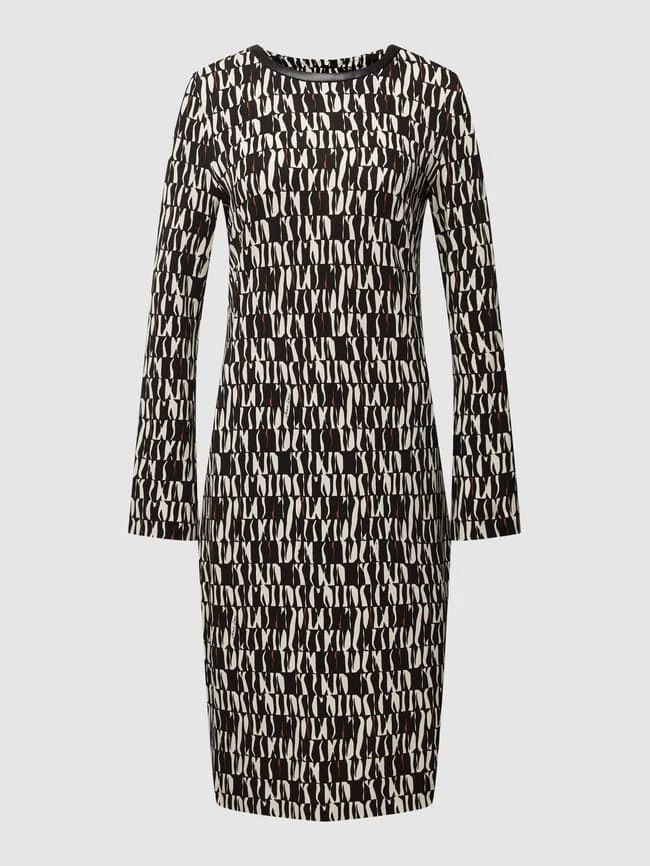 Angebote 😍 Marc Cain Knielanges Kleid Mit Label-Details - Schwarz 🧨 – Bild 2