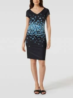 Billig ✔️ Vera Mont Cocktailkleid Mit Floralem Muster - Dunkelblau 🔔