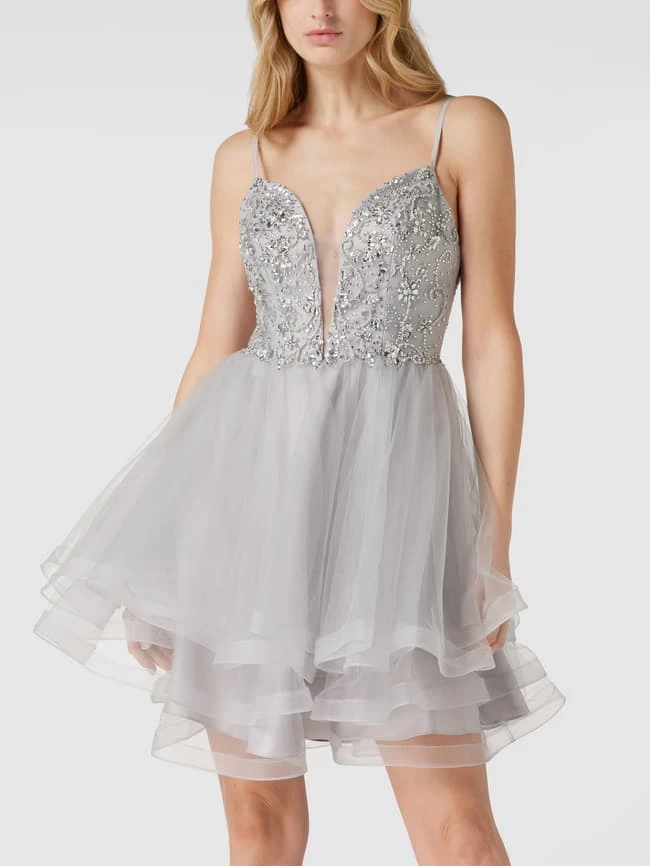 Angebote 🧨 Laona Cocktailkleid Mit Pailletten Und Zierperlen - Silber 🔔 – Bild 4