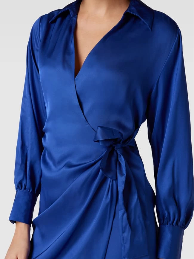 Auslauf 🧨 Mango Minikleid Mit V-Ausschnitt - Royalblau 🤩 – Bild 3