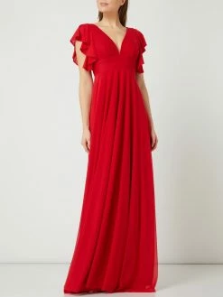 Angebote 🛒 TROYDEN COLLECTION Abendkleid Mit Volantärmeln - Rot 🎉