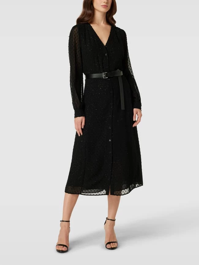 Top 10 🔔 MICHAEL Michael Kors Blusenkleid Mit Zierbesatz Modell 'SHINY' - Schwarz 🤩 – Bild 4