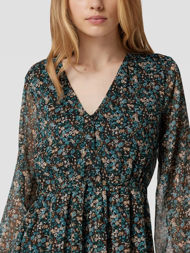 Coupon ⭐ Only Knielanges Kleid Mit Allover-Muster Modell 'Cera' - Schilf 🧨 – Bild 3