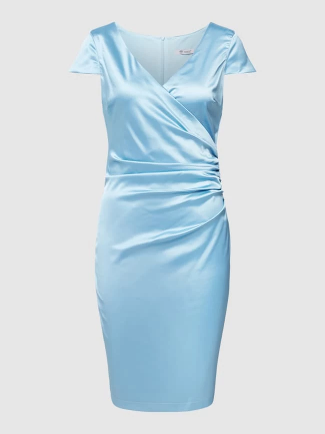 Bester Verkauf 🔔 Paradi Cocktailkleid In Wickel-Optik - Rauchblau 🧨 – Bild 2