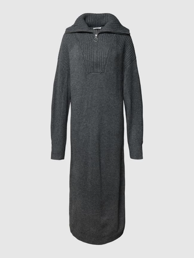 Am billigsten 😉 Jake*s Casual Strickkleid Mit Rollkragen - Graphit Meliert ❤️ – Bild 2