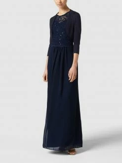 Bester Verkauf 🎁 Swing Abendkleid Mit Pailletten - Dunkelblau 😍