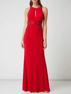 Bestpreis 😉 Mascara Abendkleid Mit Cut Outs Und Ziersteinbesatz - Rot 🔔