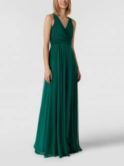 Bestpreis 😍 TROYDEN COLLECTION Abendkleid Mit V-Ausschnitt - Smaragdgrün ✨