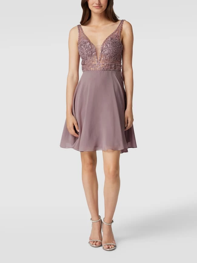 Billig 🎁 Laona Cocktailkleid Mit Floraler Stickerei Und Zierbesatz - Rosé 😉