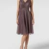 Besorgen 🥰 TROYDEN COLLECTION Cocktailkleid Mit Glitter-Effekt - Mauve 🛒