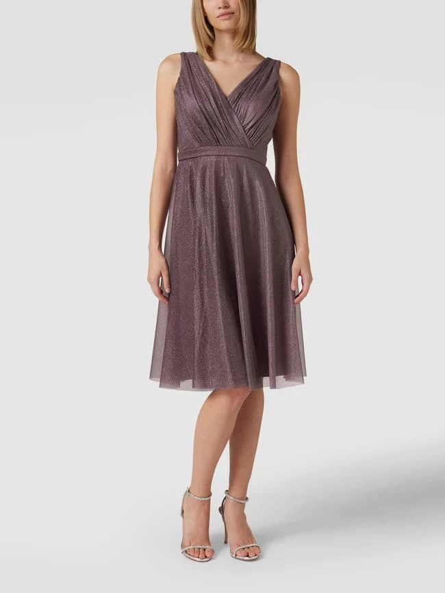 Besorgen 🥰 TROYDEN COLLECTION Cocktailkleid Mit Glitter-Effekt - Mauve 🛒