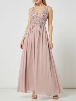 Am billigsten 🌟 Mascara Abendkleid Aus Organza Und Chiffon - Mauve 🎉