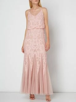Großhandel 😀 Paradi Abendkleid Mit Pailletten-Applikationen - Mauve 🌟