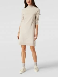 Am billigsten ❤️ Comma Midikleid Mit Rollkragen - Sand 🔥