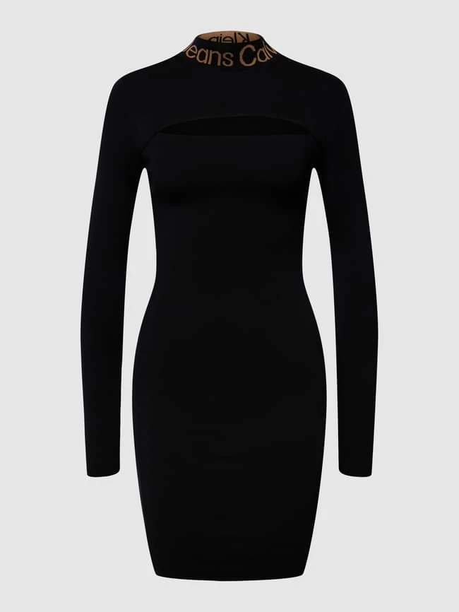 Bester Verkauf 🥰 Calvin Klein 👖 Jeans Minikleid Mit Cut Out Modell 'INTARSIA' - Schwarz 🤩 – Bild 2