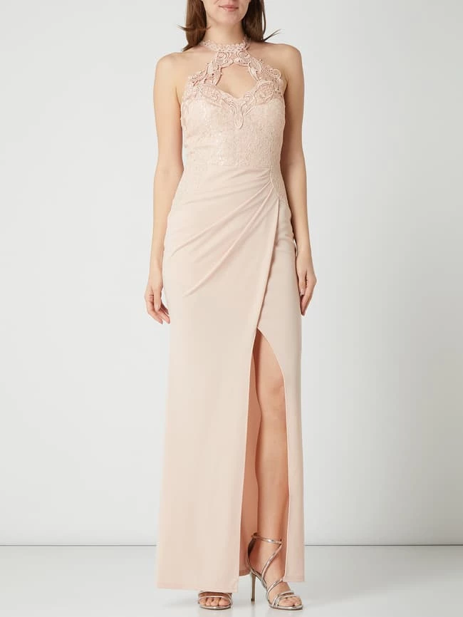 Bestes Angebot 🤩 Lipsy Abendkleid Mit Spitzenbesatz Und Pailletten - Rosé 🌟