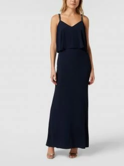 Brandneu 🔥 Lauren Ralph Lauren Abendkleid Mit V-Ausschnitt - Dunkelblau 🧨