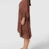 Bester Verkauf 🎉 KAFFE Curve PLUS SIZE Midikleid Mit Allover-Muster Modell 'Cherana' - Rostrot 🥰