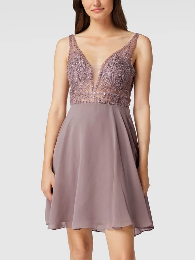 Billig 🎁 Laona Cocktailkleid Mit Floraler Stickerei Und Zierbesatz - Rosé 😉 – Bild 4