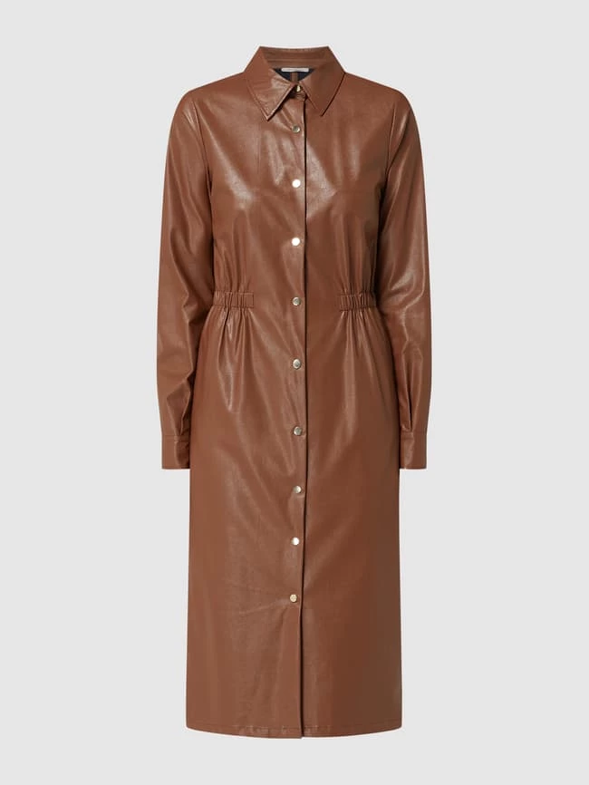 Blitzangebot 🛒 Pennyblack Hemdblusenkleid In Leder-Optik Modell 'Guardia' - Cognac 😀 – Bild 2