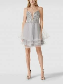 Angebote 🧨 Laona Cocktailkleid Mit Pailletten Und Zierperlen - Silber 🔔