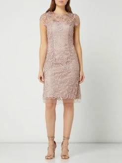 Großhandel 😍 Luxuar Cocktailkleid Aus Mesh - Mauve 😉