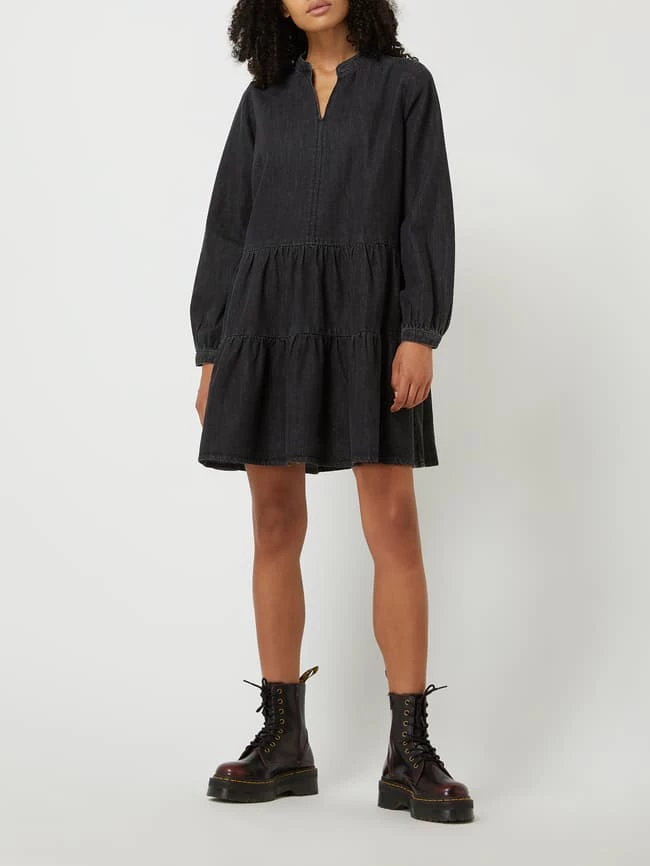 Coupon 🤩 Tom Tailor Denim 👖 Jeanskleid Im Stufen-Look - Schwarz 😉