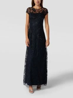 Neu ❤️ Luxuar Abendkleid Mit Stickereien - Marineblau 👏