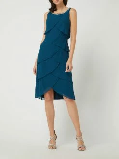 Blitzangebot 😍 Christian Berg Cocktail Cocktailkleid Aus Chiffon - Petrol 🥰