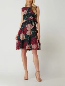 Neu 👏 Vera Mont Cocktailkleid Mit Floralem Muster - Dunkelblau 🛒