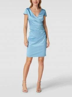 Bester Verkauf 🔔 Paradi Cocktailkleid In Wickel-Optik - Rauchblau 🧨