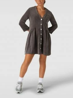 Blitzangebot 😍 REVIEW Minikleid In Cord-Optik Modell 'RELAXED' - Anthrazit 🤩