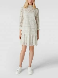 Großhandel 🌟 HUGO Minikleid Mit Lochstickerei - Ecru 😉