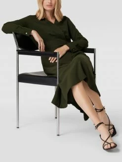 Bestpreis 🔥 Lauren Ralph Lauren Midikleid Mit V-Ausschnitt - Olivgrün ❤️