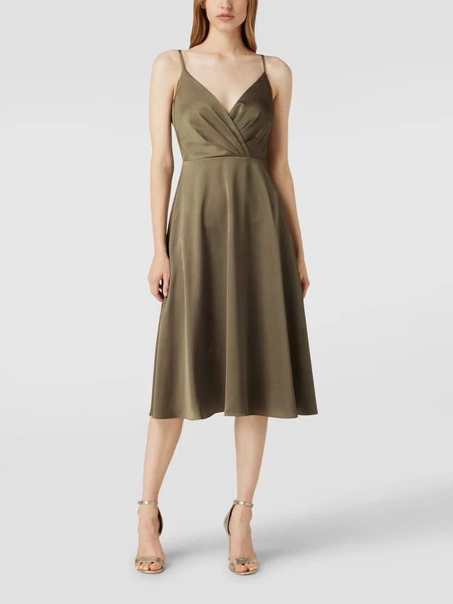 Besorgen 😉 Jake*s Cocktail Cocktailkleid In Wickel-Optik - Olivgrün ✨