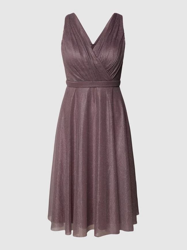 Besorgen 🥰 TROYDEN COLLECTION Cocktailkleid Mit Glitter-Effekt - Mauve 🛒 – Bild 2