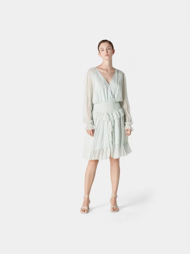 Großhandel ❤️ Designers Remix Kleid Mit Transparentem Rücken - Grün ✔️