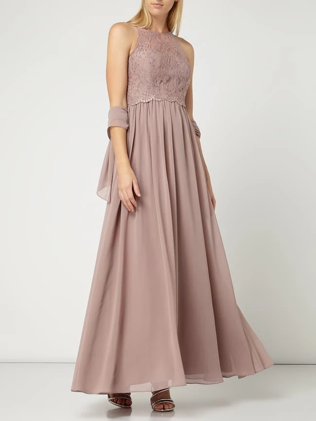 Top 10 🧨 Mascara Abendkleid Aus Spitze Und Chiffon - Mauve 🤩 – Bild 4