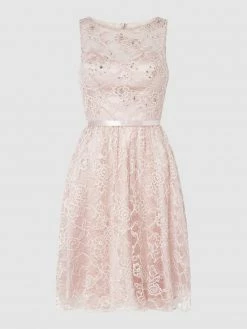 Billig 👍 Luxuar Cocktailkleid Aus Floraler Spitze - Rosa 🤩