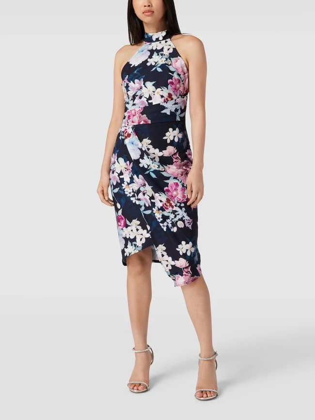 Am billigsten 🛒 Lipsy Cocktailkleid Mit Floralem Muster - Marineblau 🔔 – Bild 4