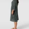 Schlussverkauf ⭐ KAFFE Curve PLUS SIZE Midikleid Mit Allover-Muster Modell 'Cherana' - Schilf ❤️