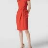 Bestes Angebot 💯 Lauren Ralph Lauren Cocktailkleid Mit Drapierung - Hellrot 🔔