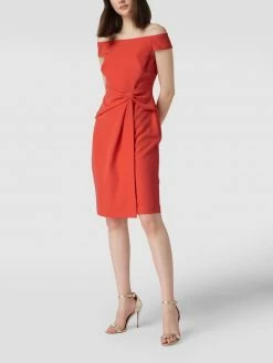 Bestes Angebot 💯 Lauren Ralph Lauren Cocktailkleid Mit Drapierung - Hellrot 🔔