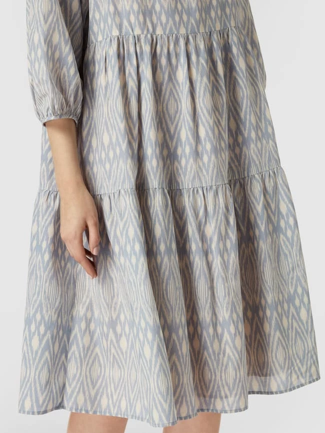 Billig 😍 Drykorn Knielanges Kleid Im Stufen-Look Modell 'Tiia' - Bleu Meliert 😍 – Bild 3