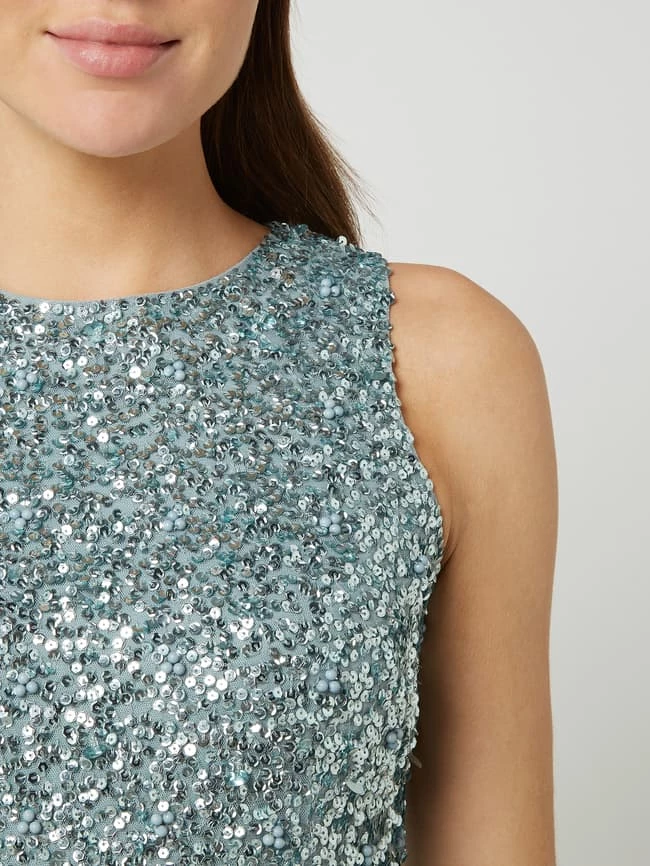 Großhandel ✨ LACE & BEADS Cocktailkleid Aus Tüll Mit Pailletten Modell 'Kahlo' - Dunkelgrau ❤️ – Bild 3