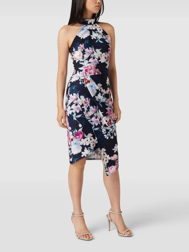 Am billigsten 🛒 Lipsy Cocktailkleid Mit Floralem Muster - Marineblau 🔔