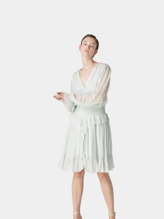 Großhandel ❤️ Designers Remix Kleid Mit Transparentem Rücken - Grün ✔️ – Bild 4